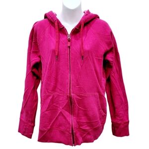 Tuff Athletic Pink Zip Up Jacket Hoodie Size: Large